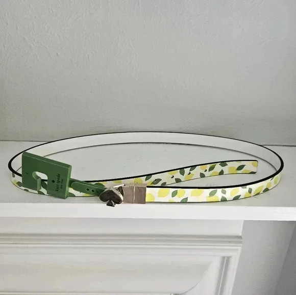 NWT Kate Spade morgan lemon print reversible belt- Large - Picture 4 of 4